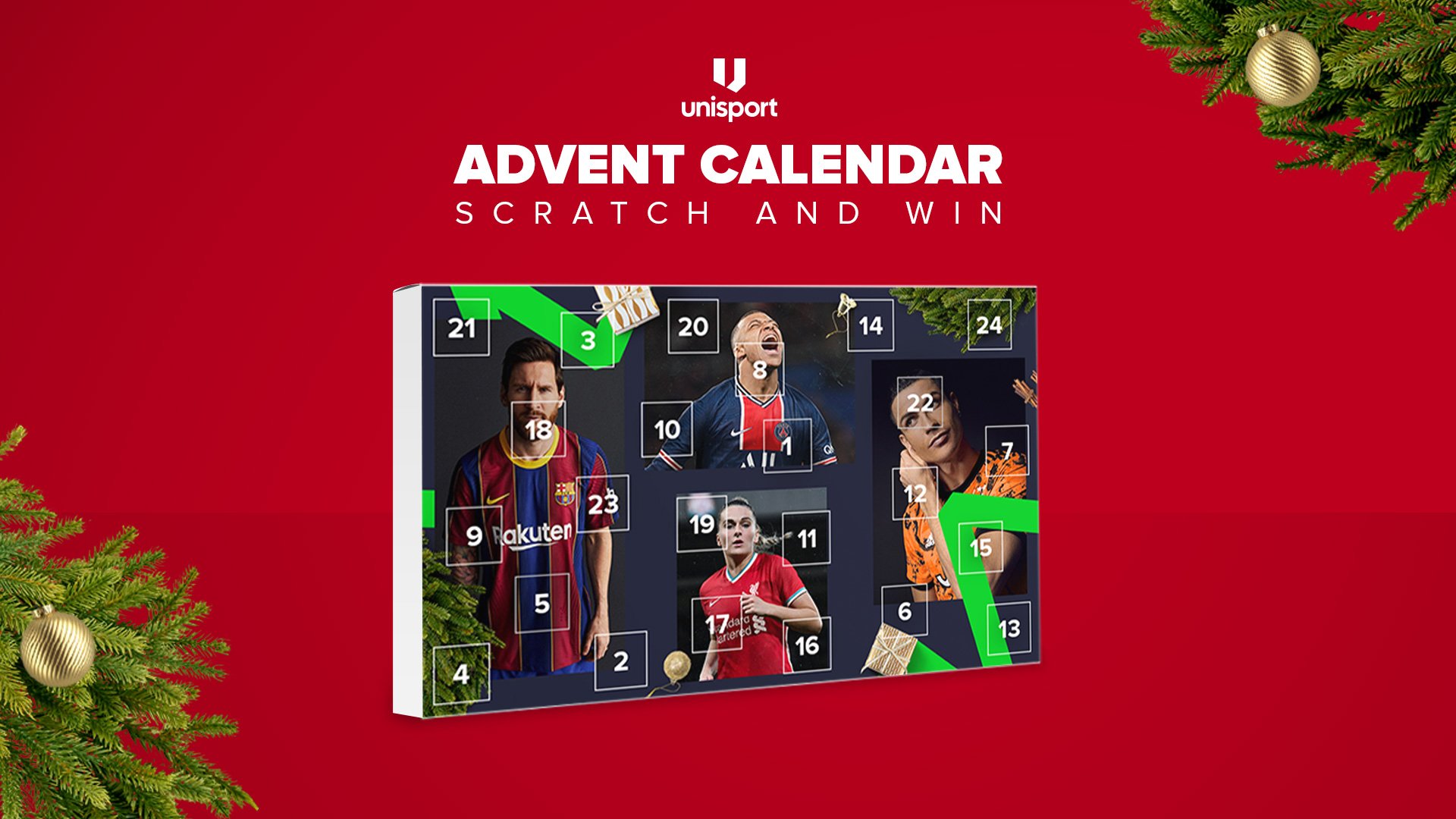 Win Great Football Gifts in Unisport's Advent Calendar