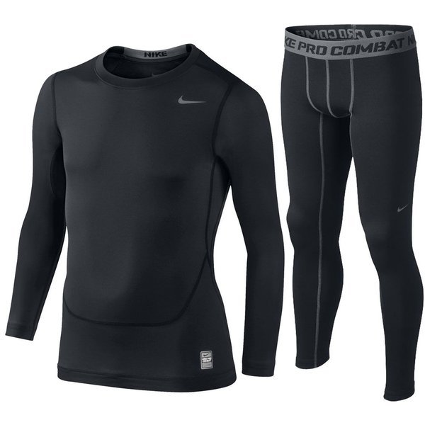 Nike Pro Combat Recovery Hypertights - Baselayer Clothing - Black/Volt