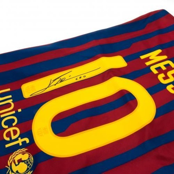 Nadruk Stun Hick Barcelona Messi Gesigneerd Shirt | www.unisportstore.nl