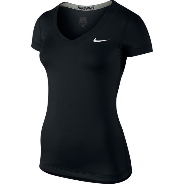compañero Impulso Misionero Nike Pro T-Shirt V-Neck Schwarz Damen | www.unisportstore.de