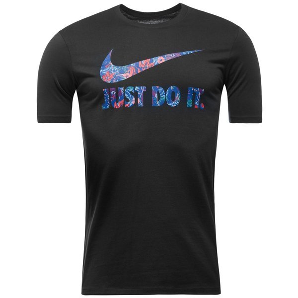 Nike T-Shirt 'Just Do It' Swoosh Floral Grå/Rød | www.unisport.dk