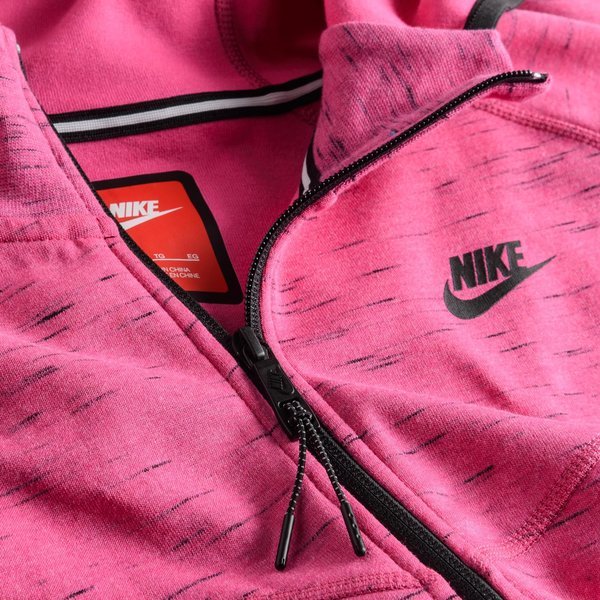 Nike Hoodie Tech Fleece FZ Hot Pink/Black Women | www.unisportstore.com