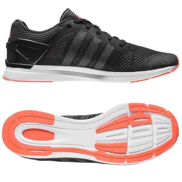 Adidas Running Shoe Feather Prime Core Black/Dark Grey/Solar | www.unisportstore.com