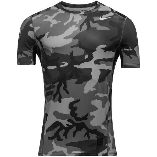 Nike Pro Combat Hypercool Woodland Fitted Anthracite/Cool Grey/Pure Platinum |