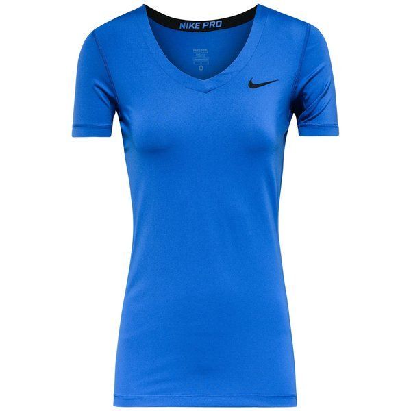 Nike Pro T-Shirt V-Neck Blau Damen | www.unisportstore.at