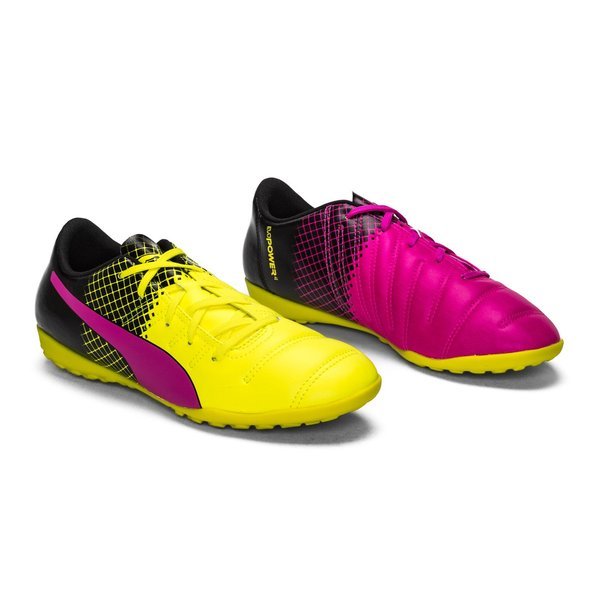 Puma evoPOWER 4.3 Tricks TT Pink Glow/Safety Yellow/Black Kids |  www.unisportstore.com