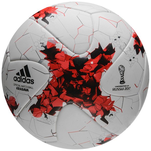adidas Football Confederations Krasava Match Ball - White/Red |