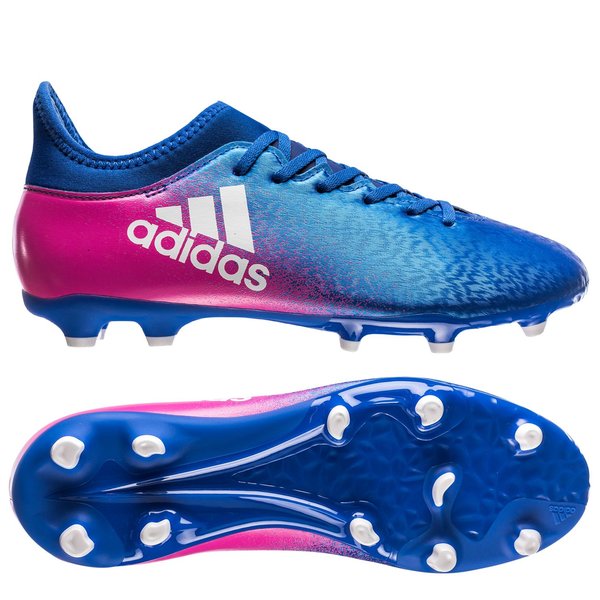 adidas X 16.3 FG/AG Blue Blast - Blue/White/Shock Pink Kids |  www.unisportstore.com