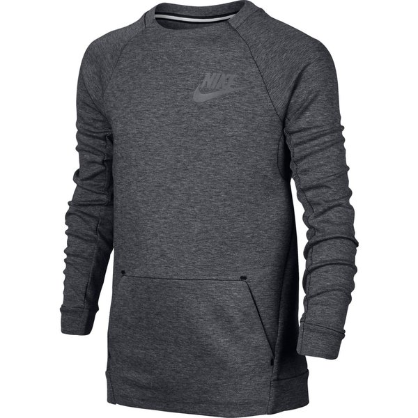 Nike Sweatshirt Tech Fleece Crew - Carbon Heather Kids | www ...