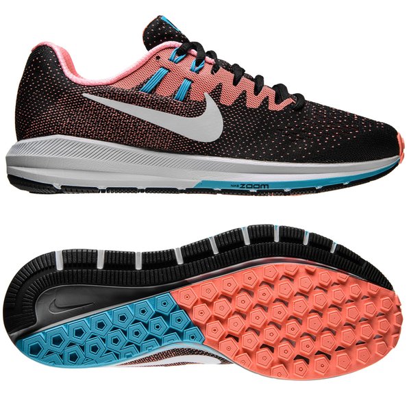Nike Running Shoe Air Zoom Structure 20 - Black/White/Lava Glow Woman
