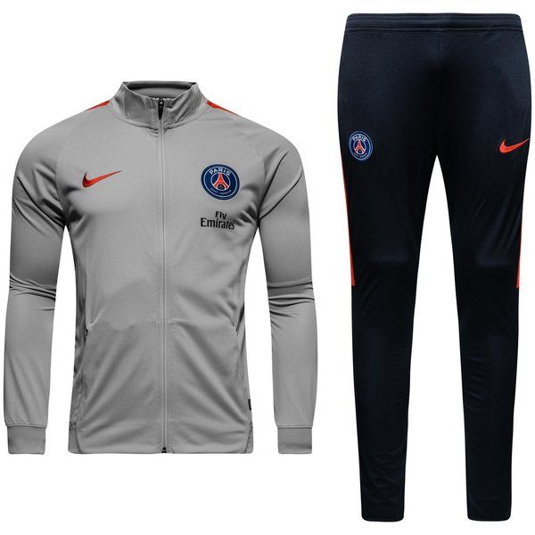 Paris Saint Germain Trainingsanzug Dry Knit Grau Rot Kinder Www Unisportstore De