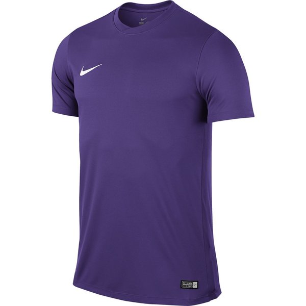 white and purple nike shirt