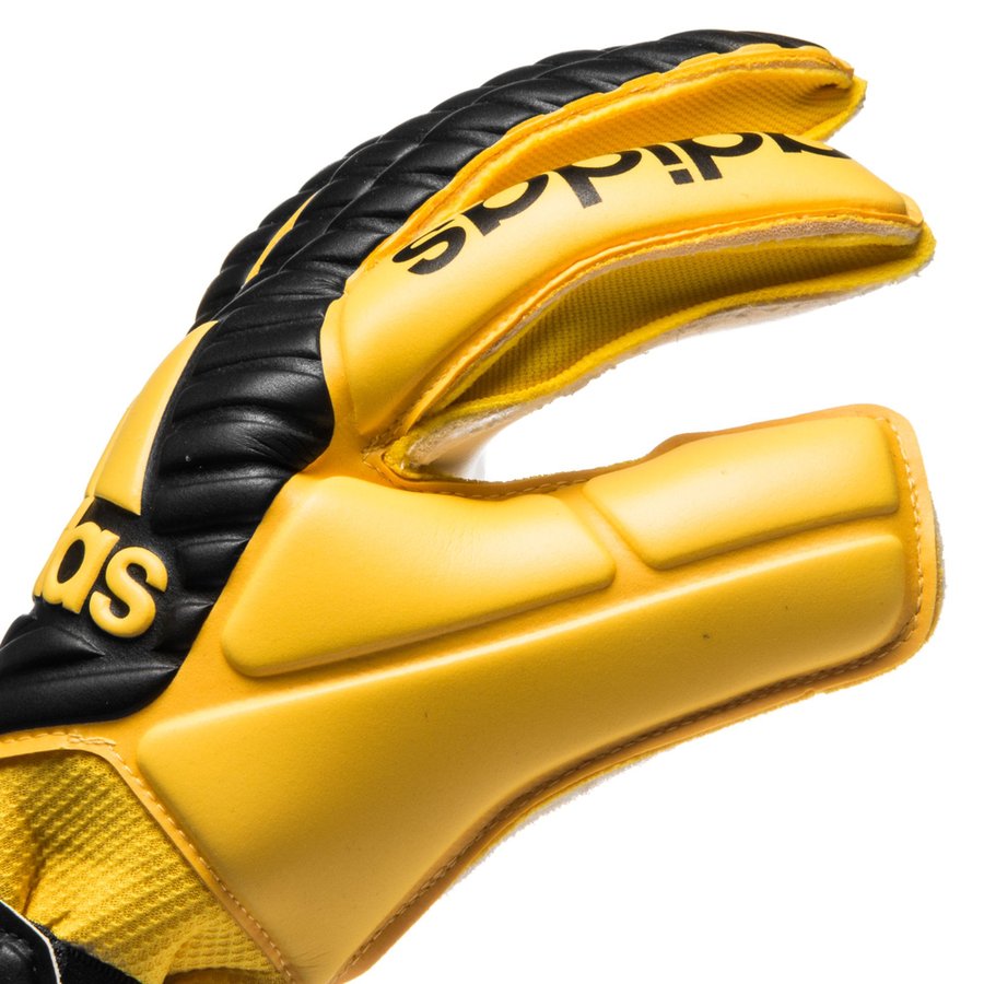 adidas Goalkeeper Gloves Classic Fingersave - Core Black/Yellow | www