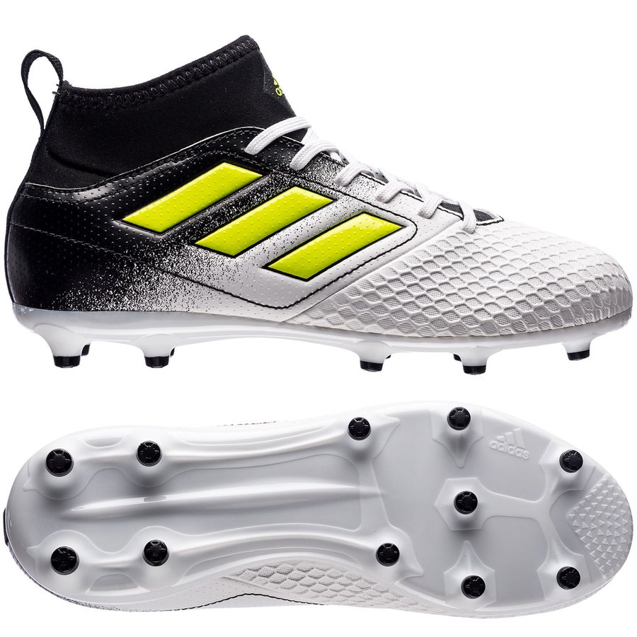 adidas ACE 17.3 FG/AG Dust Storm - Footwear White/Solar Yellow/Core Black  Kids | www.unisportstore.com