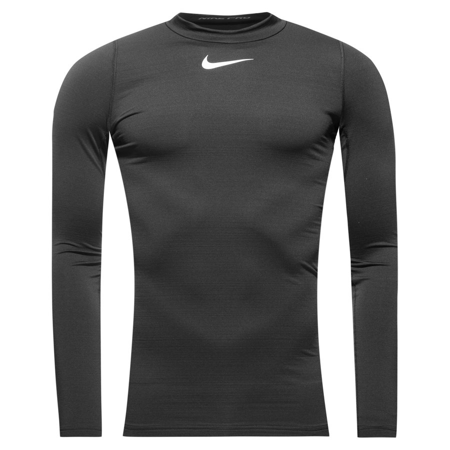 Nike Pro Warm Compression Mock L/S - Black/Cool Grey/White |  www.unisportstore.com