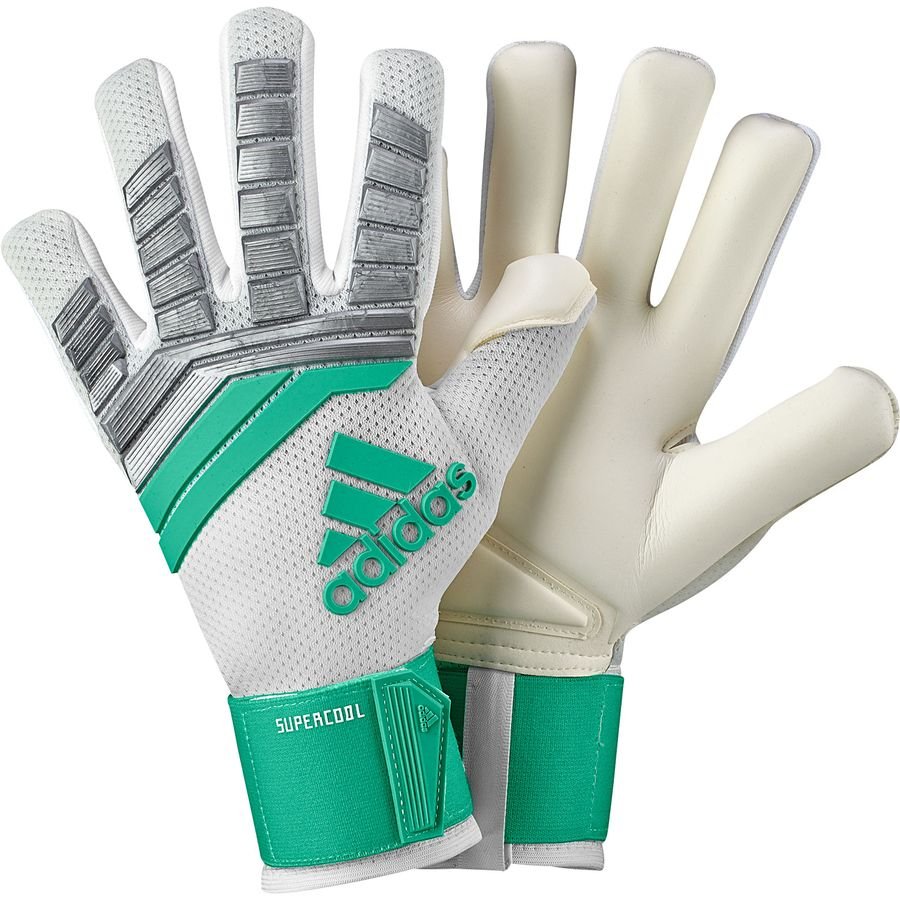 adidas Goalkeeper Gloves Predator Pro Super Cool - Silver Metallic/Hi-Res  Green/White | www.unisportstore.com