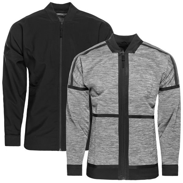 adidas reversible jacket grey and black