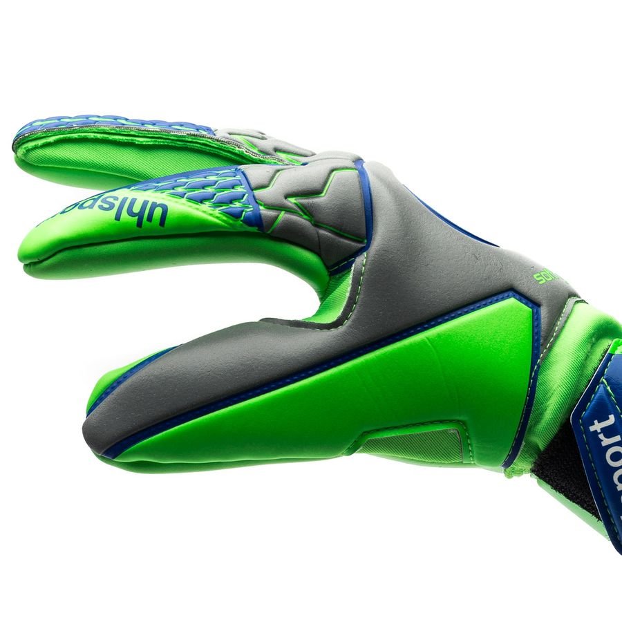 101105801 Uhlsport tensiongreen Soft HN Comp Goalkeeper Gloves Green/Grey/Blue 
