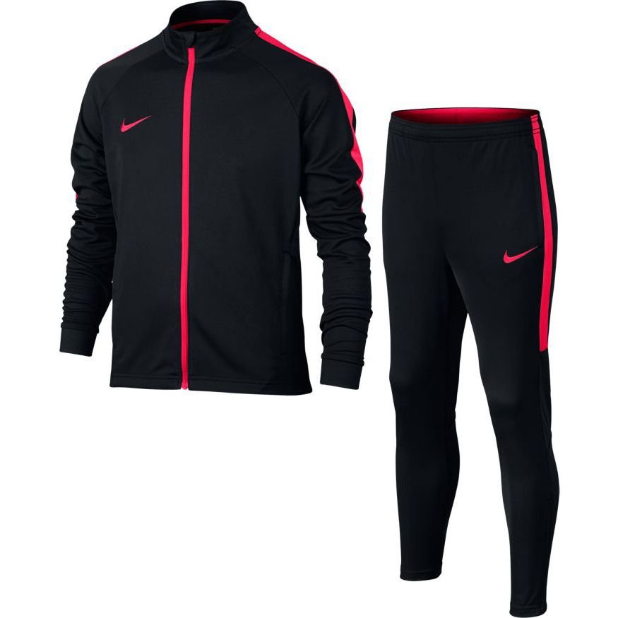 nike academy tracksuit black and red