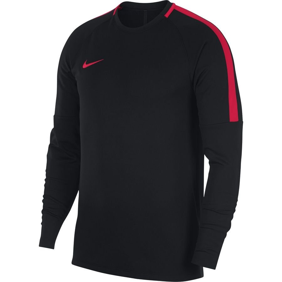 Nike Training Shirt Academy Midlayer Crew Top - Black/Red | www ...