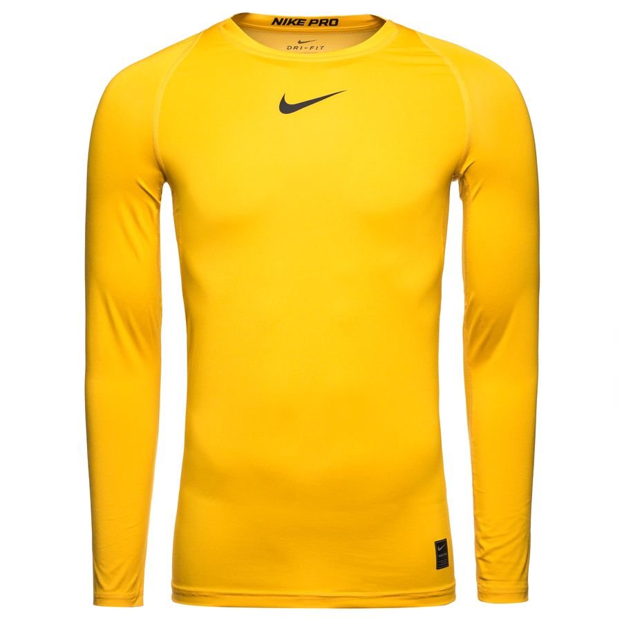 yellow nike compression shirt
