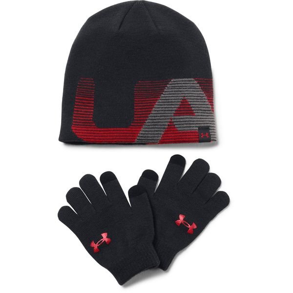 Under Armour Beanie + Knitted Gloves 