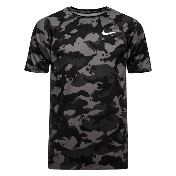 Nike Training T-Shirt Dry Camo AOP - Dark Grey/Black | www ...