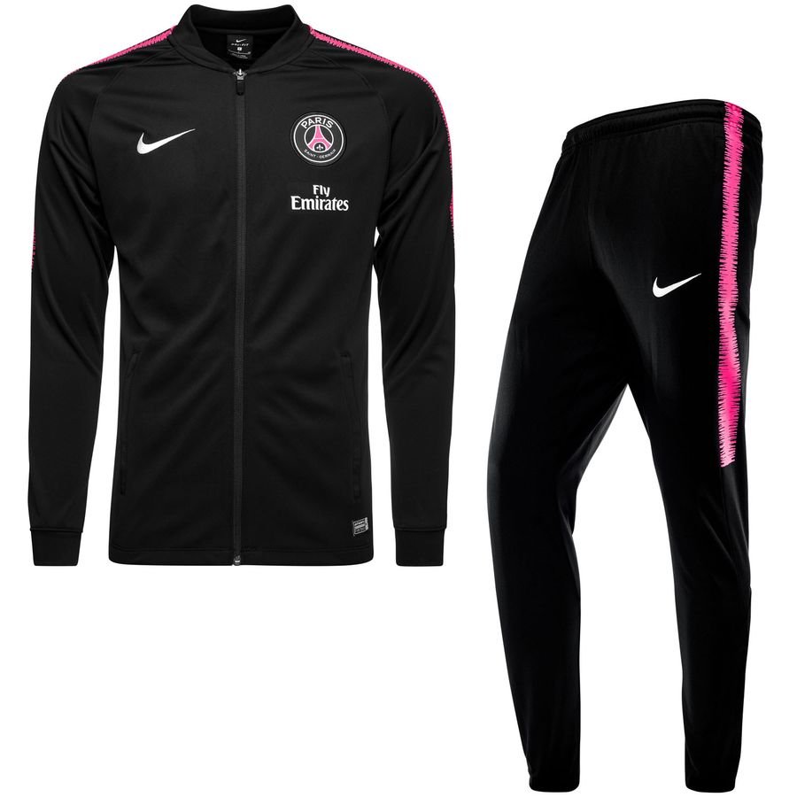 Paris Saint Germain Tracksuit Dry Squad Knit - Black/Hyper Pink | www ...