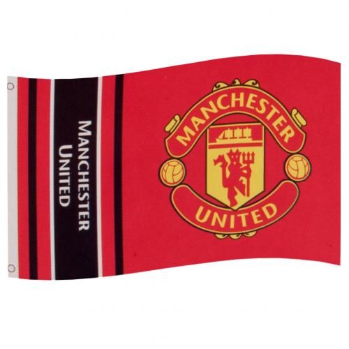 Manchester United Flagga - Röd/Gul/Svart