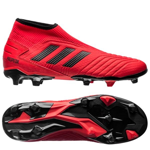 red adidas laceless boots