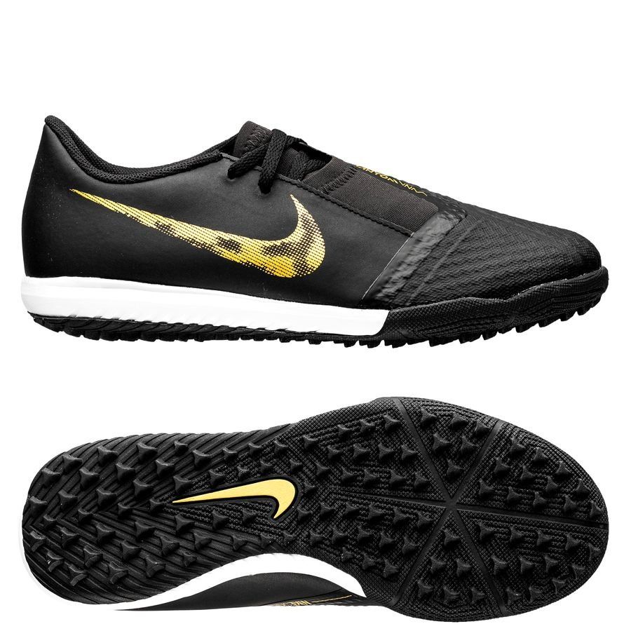 black and gold kids nikes