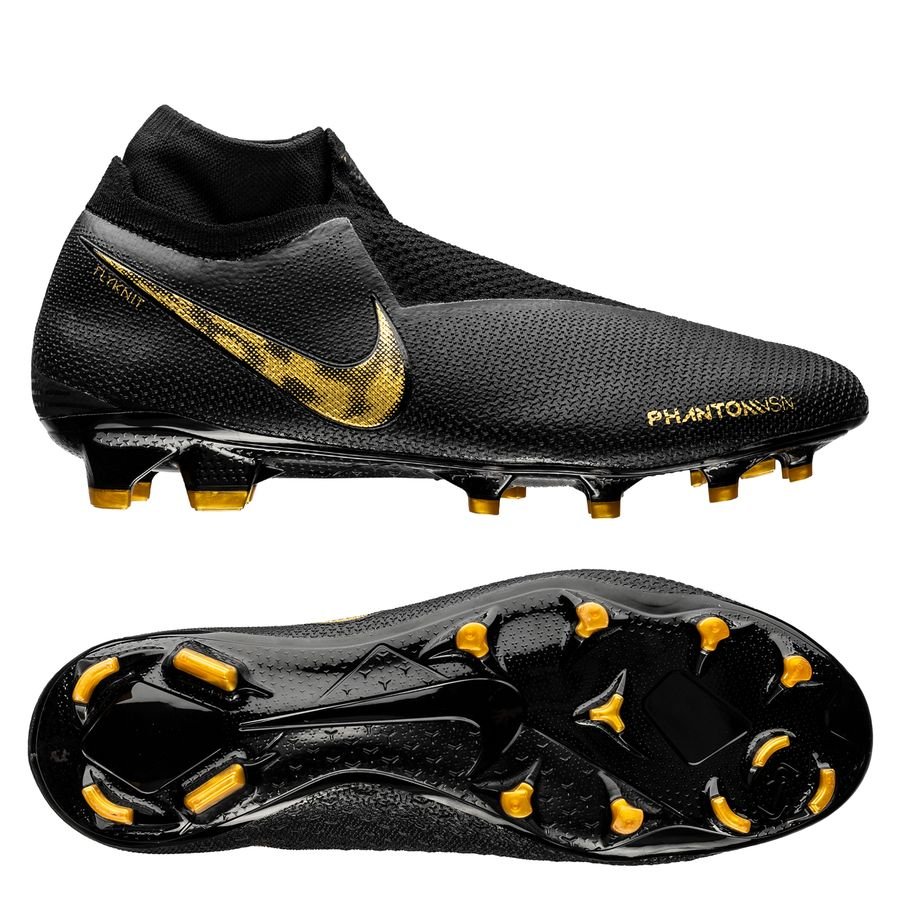 nike football boots black and gold