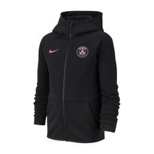 Paris Saint-Germain Hoodie Tech Fleece Essentials FZ – Zwart/Roze Kinderen