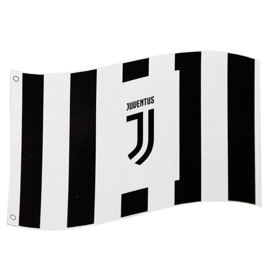 Juventus Flagga Logo - Svart/Vit