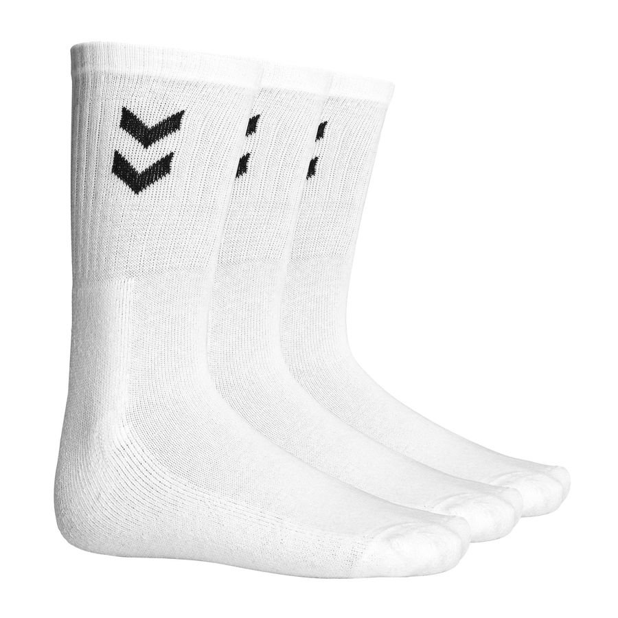 Hummel 3 Pack Mens Sports Socks White Size 12-14 new original
