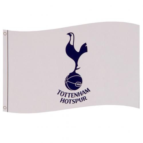 Tottenham Flagga Logo - Vit
