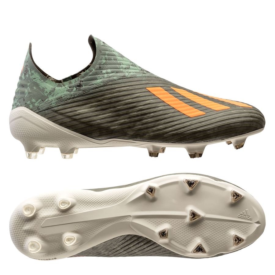 adidas green laceless boots
