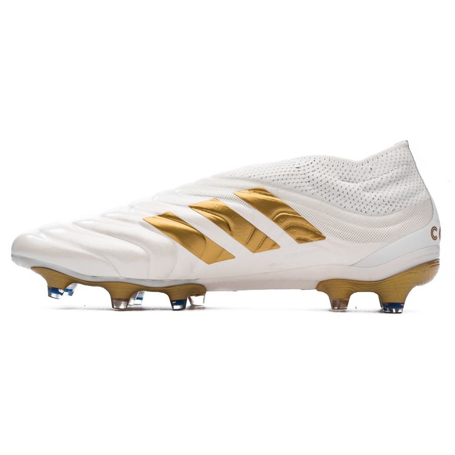 adidas Copa 19+ FG/AG Input Code - Footwear White/Gold Metallic/Football  Blue | www.unisportstore.com