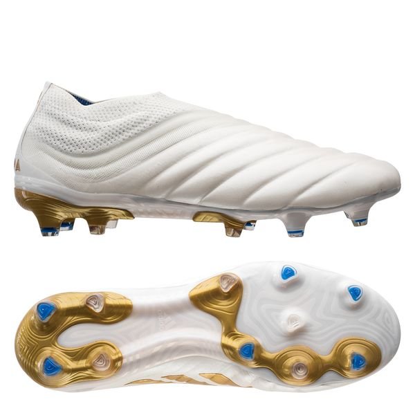 adidas Copa 19+ FG/AG Input Code - Footwear White/Gold Metallic/Football  Blue