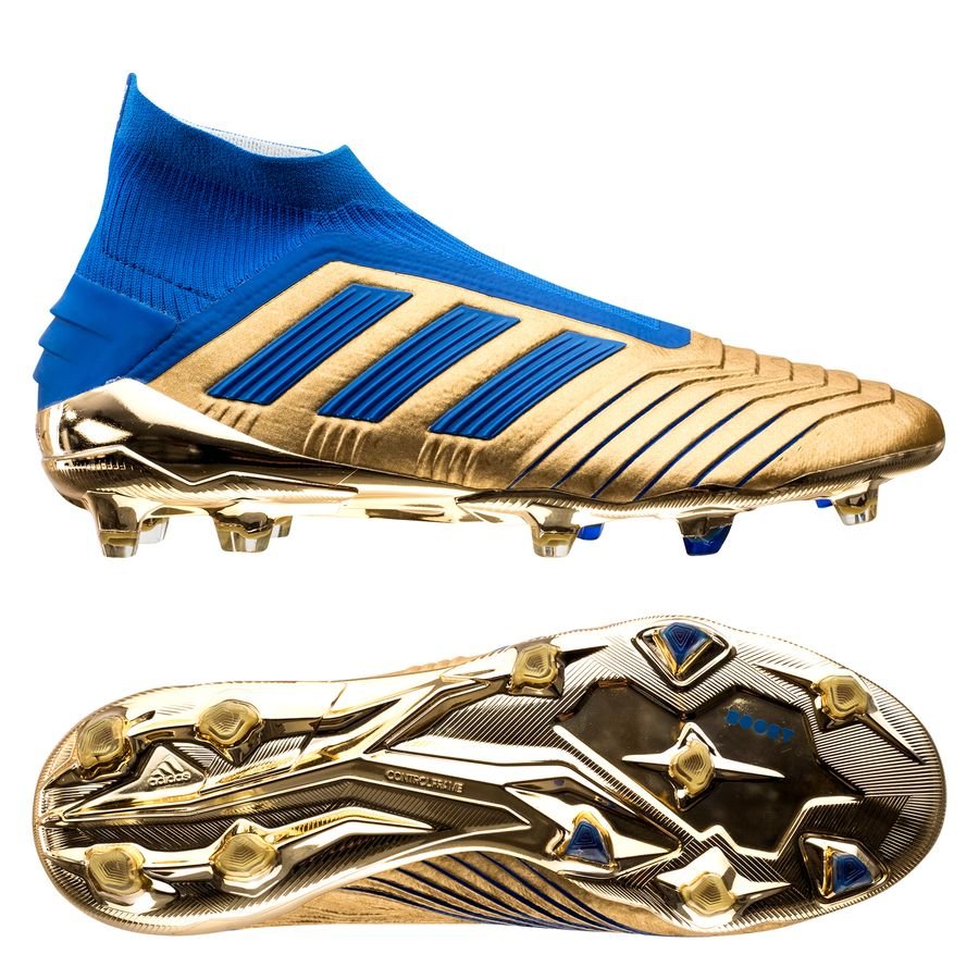 adidas Predator 19+ FG/AG Input Code - Gold Metallic/Football Blue/Footwear  White