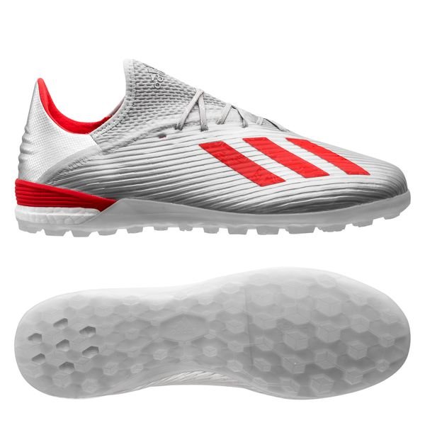 adidas X 19.1 TF 302 Redirect - Silver Metallic/Red/Footwear White