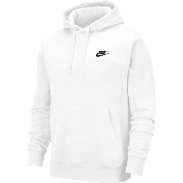 Nike Hoodie NSW Club - White/Black | www.unisportstore.com