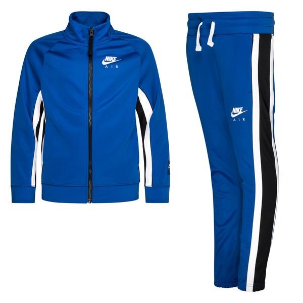 nike tracksuit blue and white