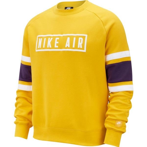nike reverse panel sweatshirt in yellow