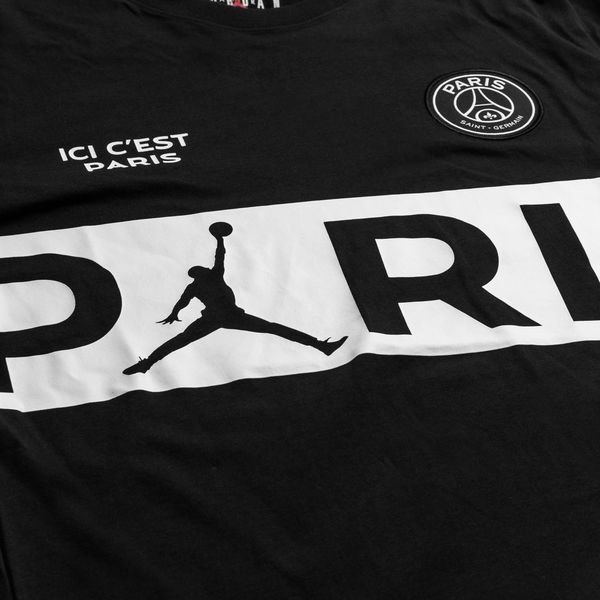 Nike T-Shirt Wordmark Jordan x PSG - Svart/Vit LIMITED EDITION 