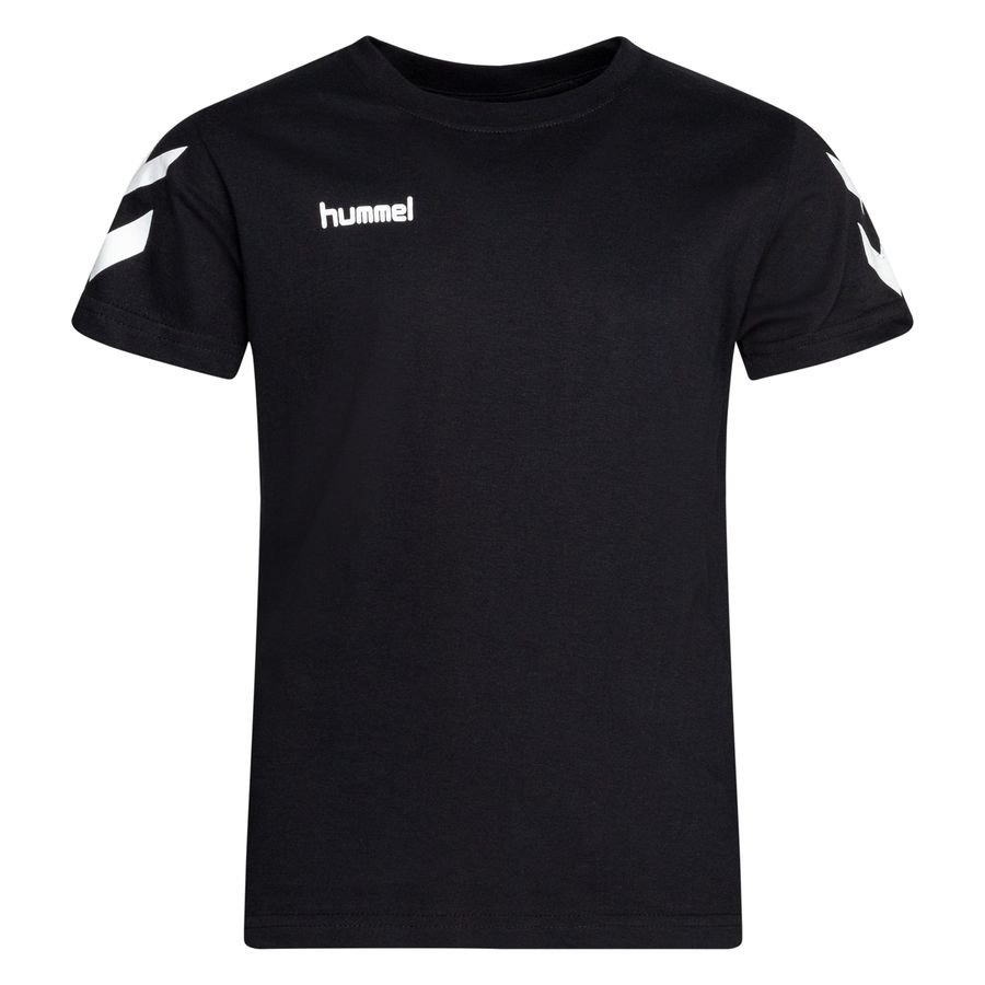 Hummel T-Shirt Go Cotton - Sort/Hvid Børn thumbnail