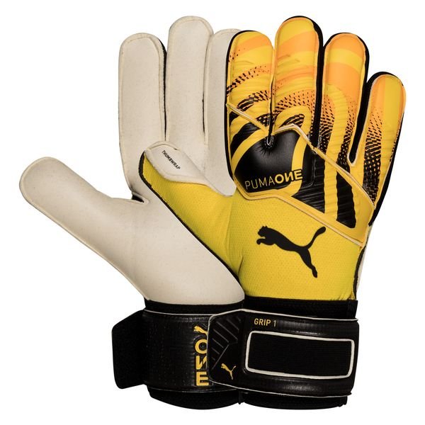 PUMA Goalkeeper Gloves One Grip 1 RC Spark - Ultra Yellow/Black/White ...