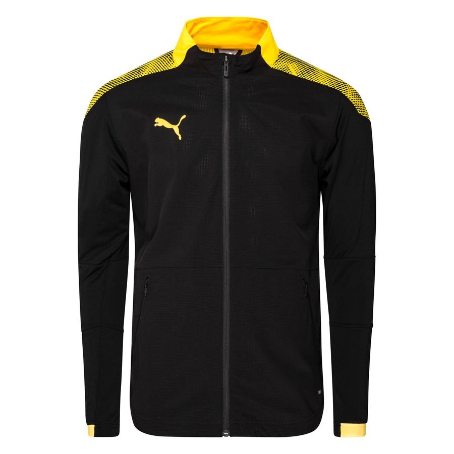 black and yellow puma jacket