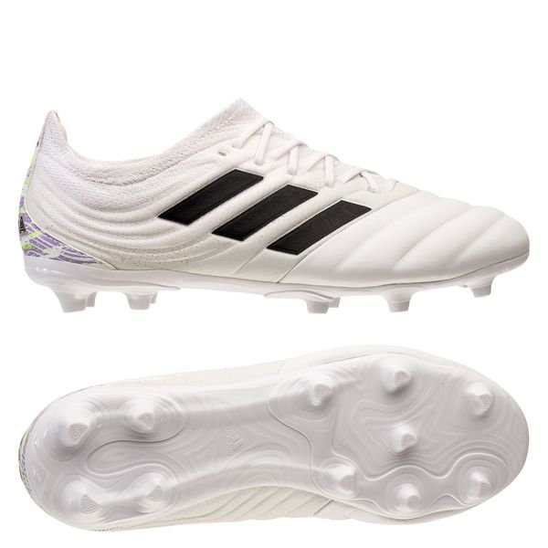 adidas Copa 20.1 FG/AG Uniforia - Footwear White/Core Black/Signal Green  Kids