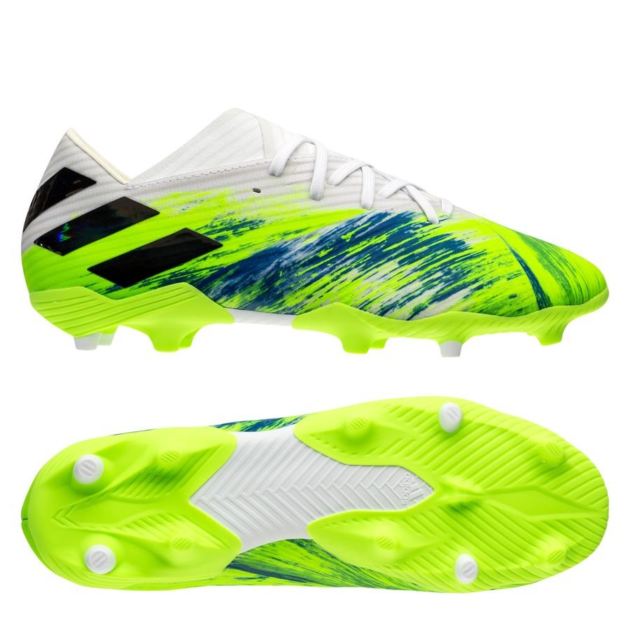 adidas Nemeziz 19.2 FG/AG Uniforia - Footwear White/Core Black/Signal Green  | www.unisportstore.com